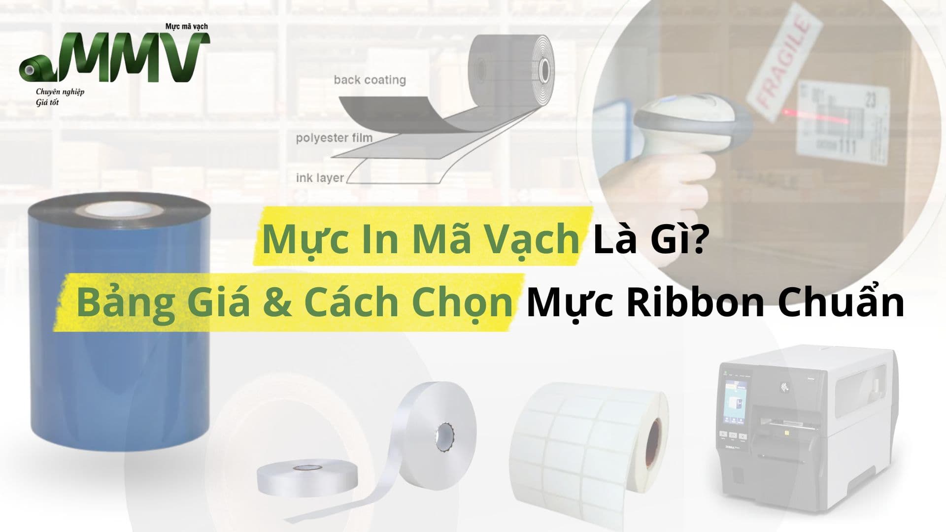 Mực In Mã Vạch Là Gì? Bảng Giá & Cách Chọn Mực Ribbon Chuẩn