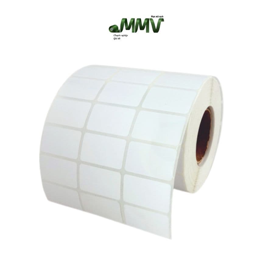 Decal giấy in mã vạch 30x20mm loại 3 tem 1 hàng