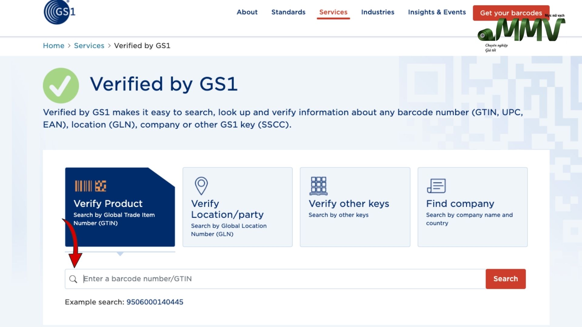 Website tra cứu mã số mã vạch GS1