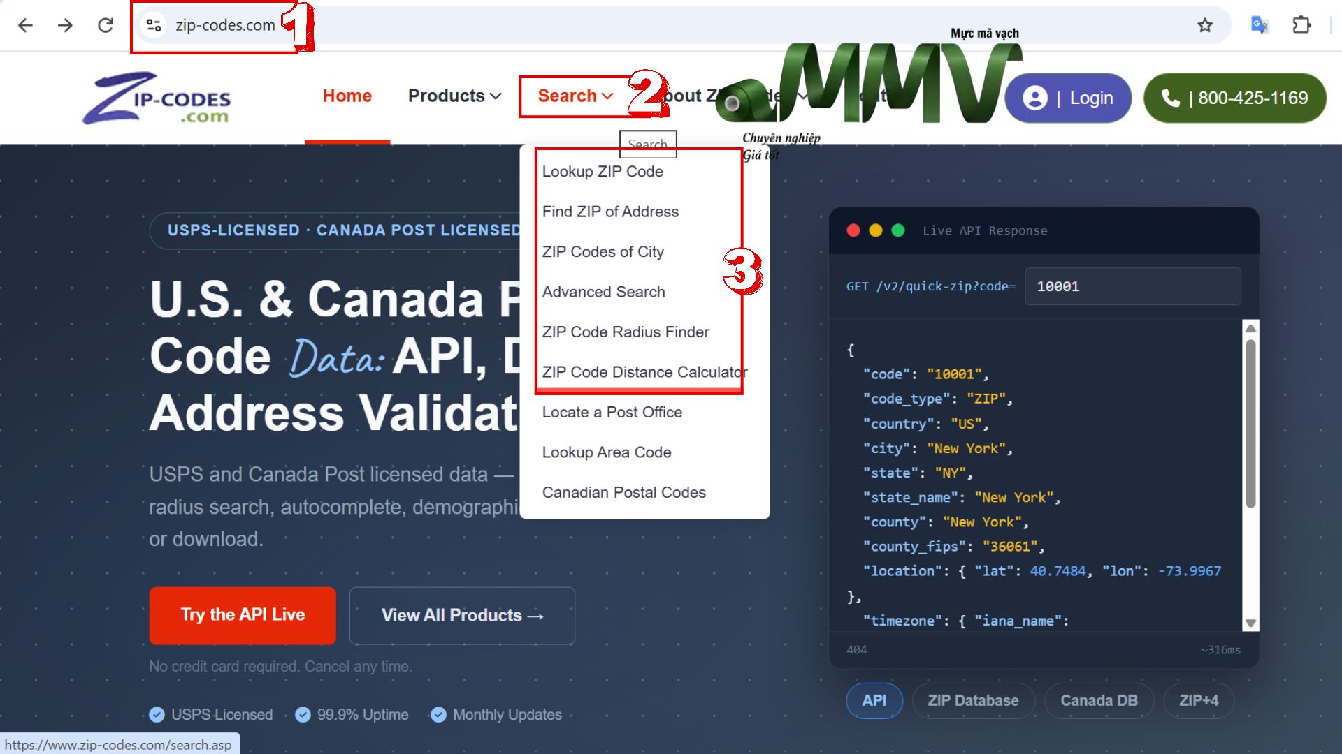 Sử dụng website tra cứu ZIP Code chuyên dụng