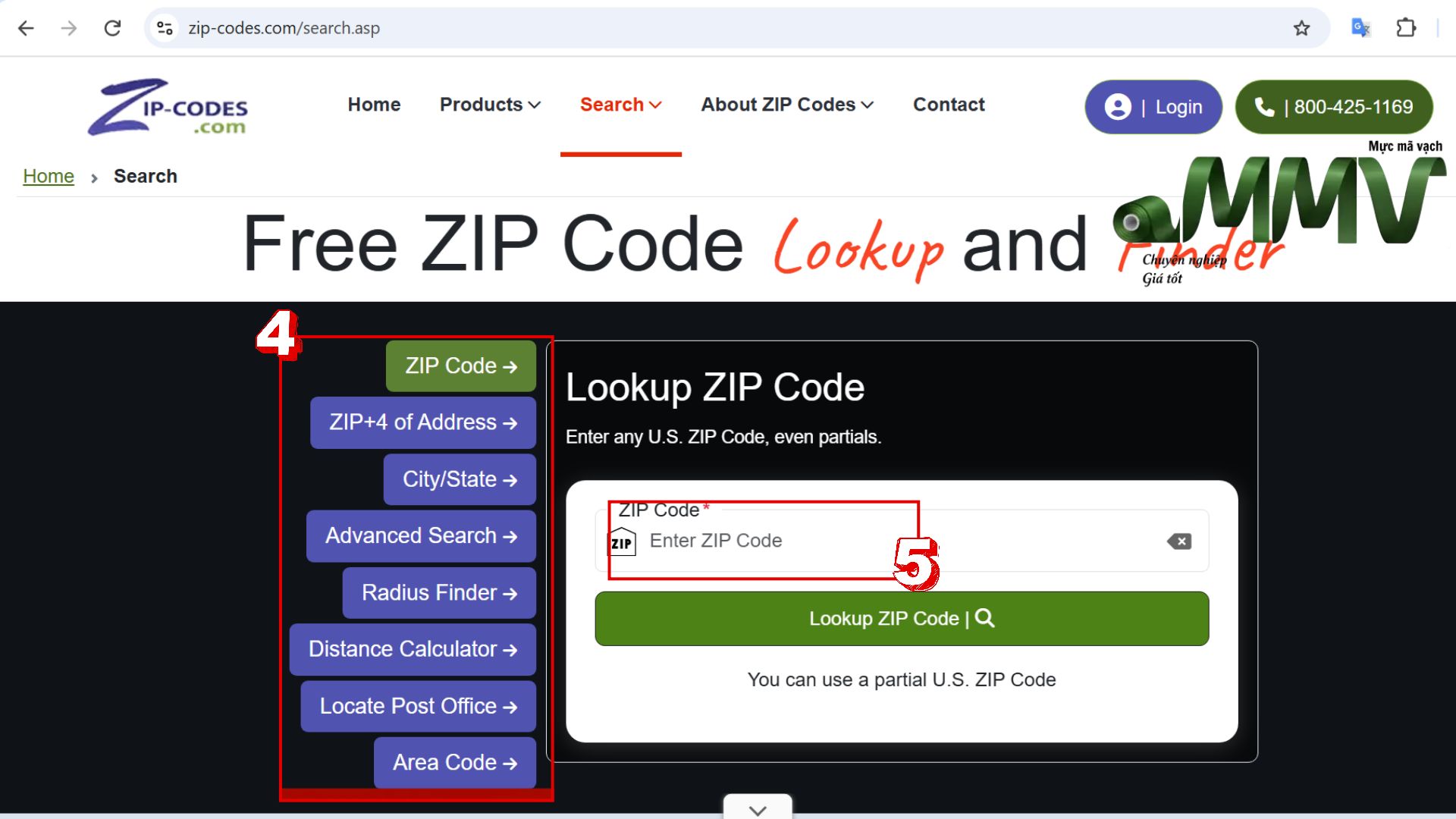 Sử dụng website tra cứu ZIP Code chuyên dụng