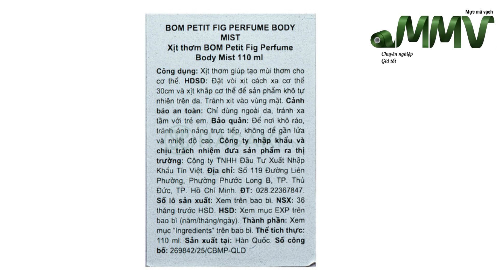 Mẫu tem phụ nước hoa, xịt thơm cơ thể