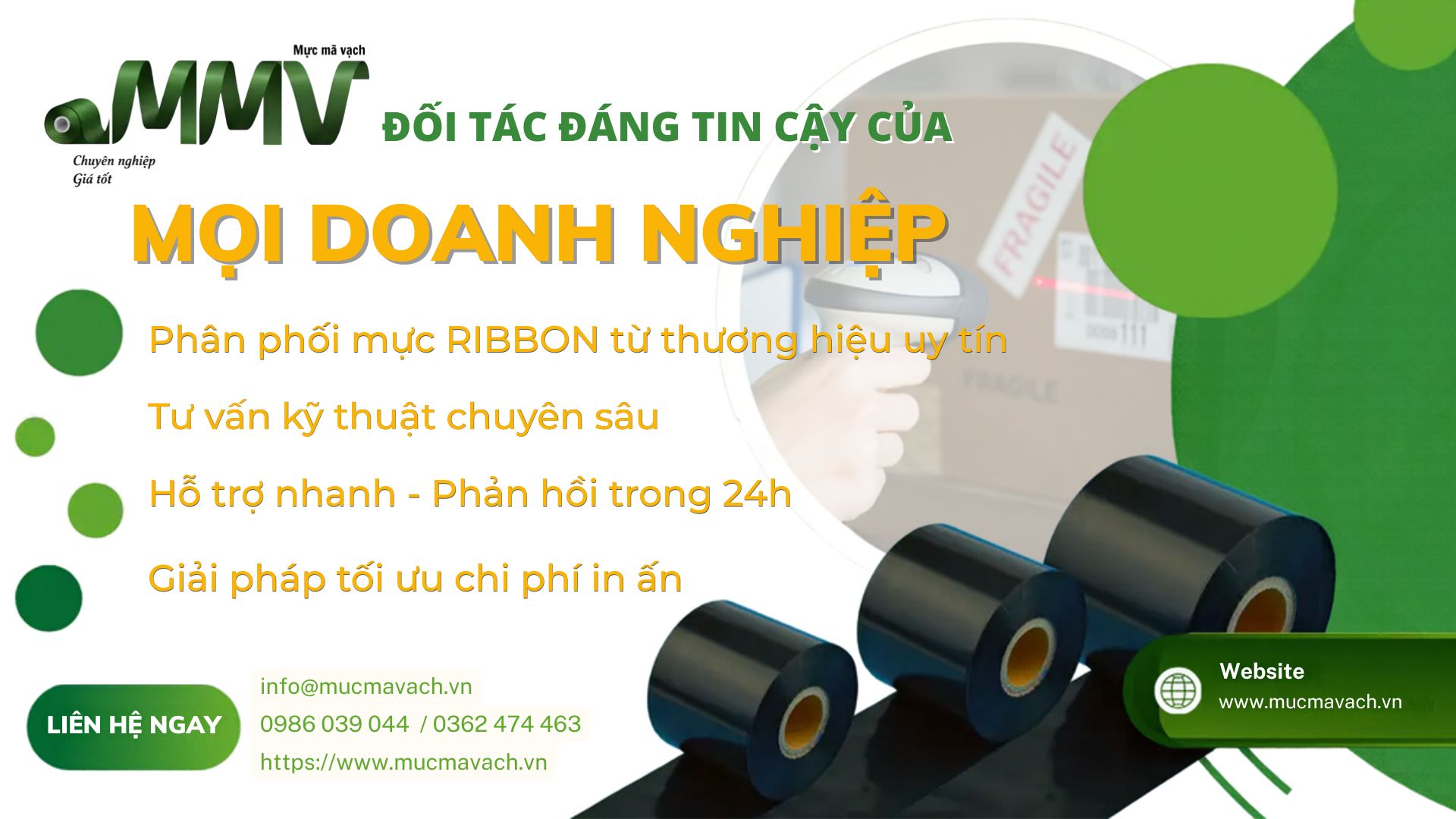 Mực Mã Vạch là đơn vị cung cấp mực in mã vạch chính hãng, uy tín