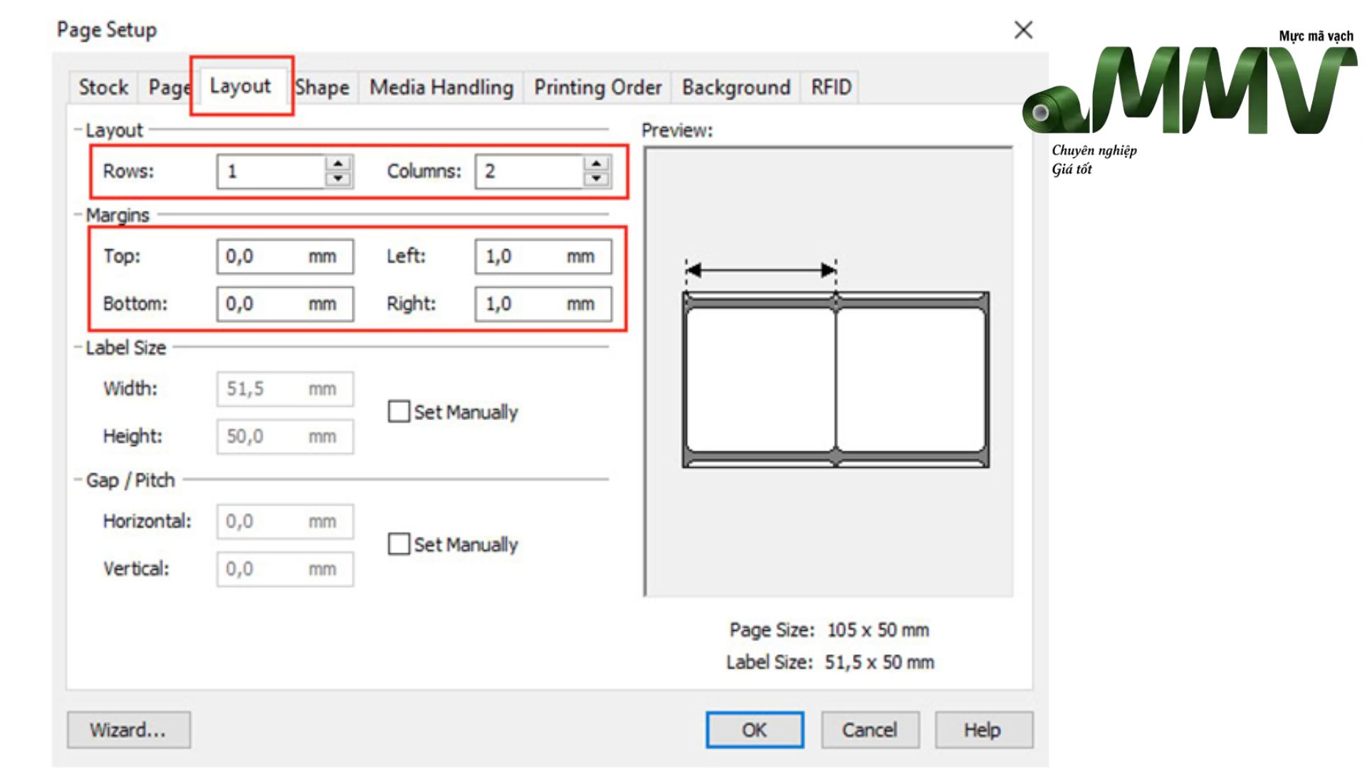 Bước 4: Tab Layout