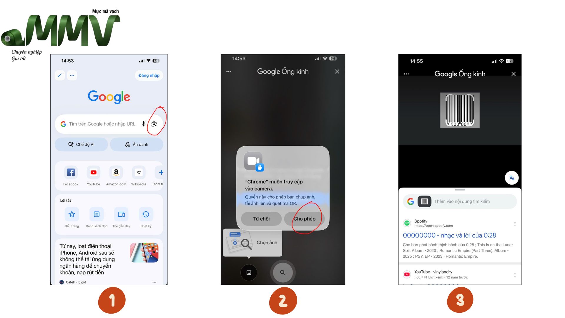Sử dụng Google Lens để tra cứu mã vạch trên sản phẩm